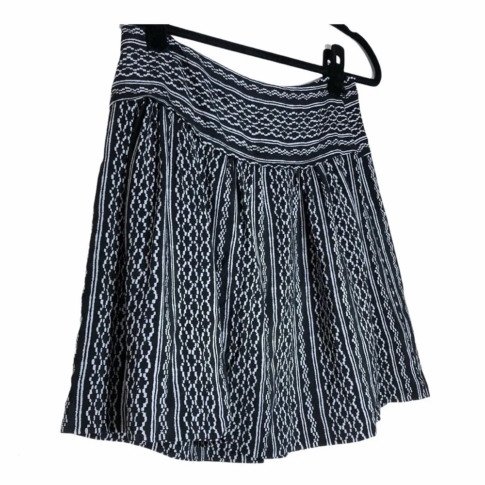 Madewell Black & Gray Silk Mini Skirt Size 0 - Picture 5 of 6